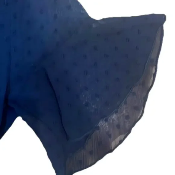 Showpo navy ruffled dress - Picture 5 of 7